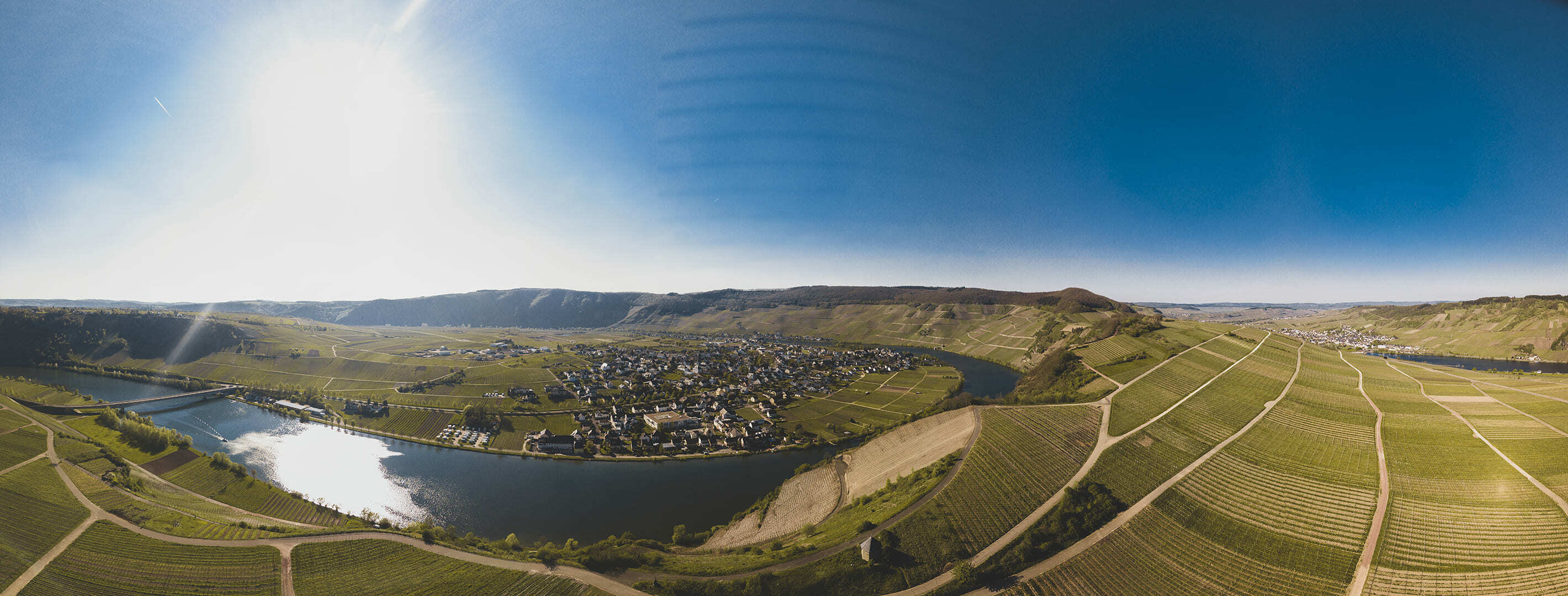 Piesport an der Mosel Panorama Blick